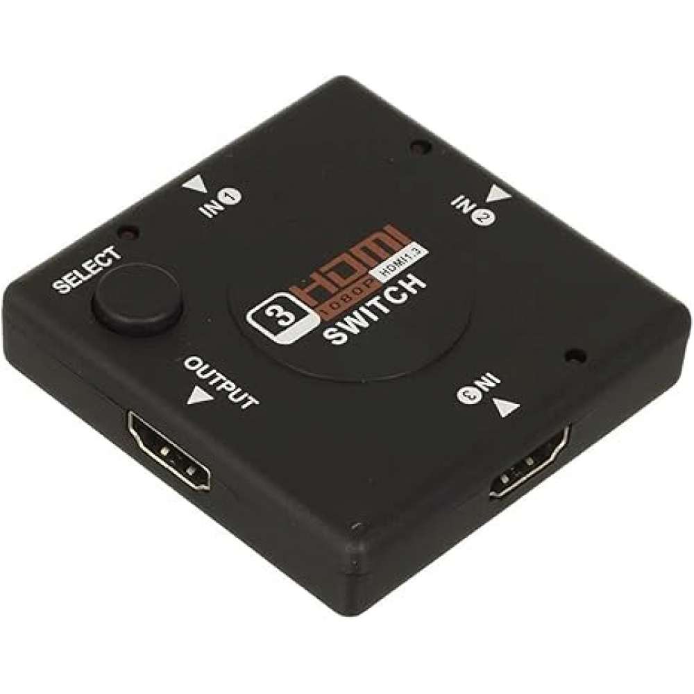 Mini HDMI Switch HUB 3 Portas e 1 Saida, 1080p Auto Switch DIR-053103