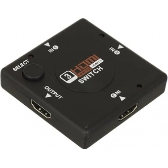 Mini HDMI Switch HUB 3 Portas e 1 Saida, 1080p Auto Switch DIR-053103