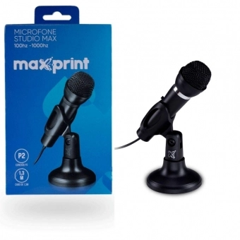 Microfone com Fio Studio Max P2 3.5MM DIR-40758