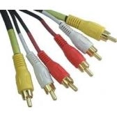 Cabo de Áudio e Vídeo 3+3 RCA 3M Gold DI-90163