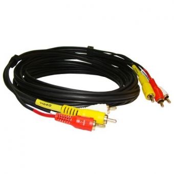 Cabo de Áudio e Vídeo 3+3 RCA 3M Gold DI-90163