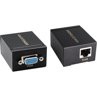 Conversor extensor VGA, VGA para RJ45 sobre cabo Ethernet Cat5e/Cat6, até 60 DIR-063146