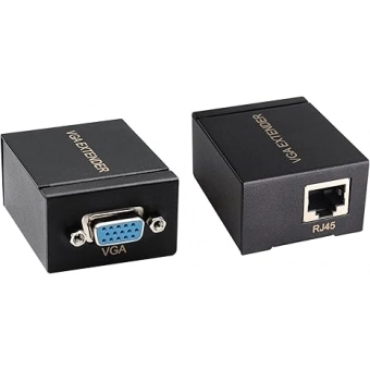 Conversor extensor VGA, VGA para RJ45 sobre cabo Ethernet Cat5e/Cat6, até 60 DIR-063146