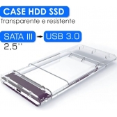 Case Externo para HD Transparente USB 3.0 SATA 2.5” K-NUP DIR-411861