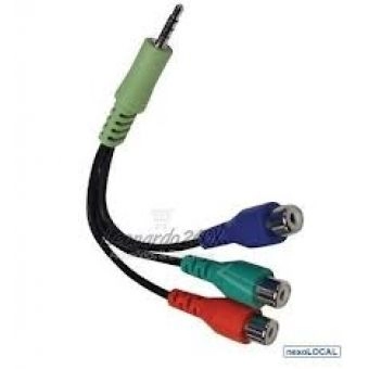 Cabo Extensor Vídeo Componente P3 M X RCA 12cm DI-808213