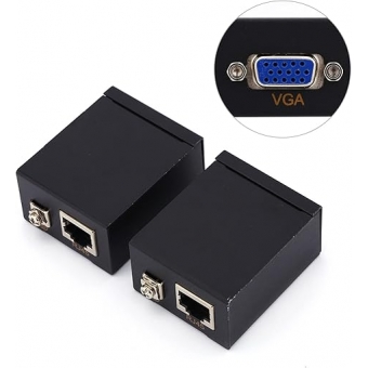 Conversor extensor VGA, VGA para RJ45 sobre cabo Ethernet Cat5e/Cat6, até 60 DIR-063146