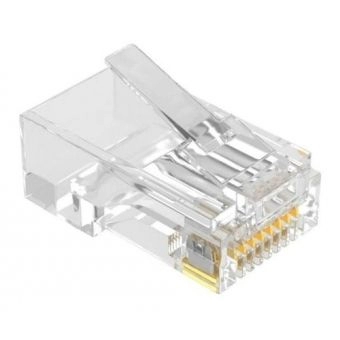 Conector Fêmea RJ45 cat 5e 8X8 Pacote com 10 un DI-242504