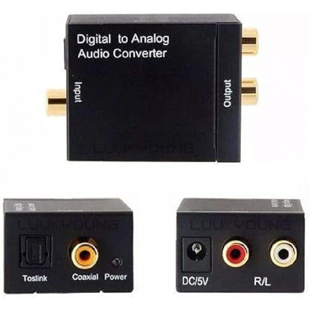 Conversor Óptico Coaxial Digital RCA audio DIR-174419