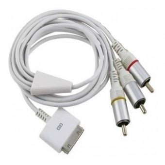 Cabo de Vídeo Conversor AV RCA Iphone 4S Ipad DI-121425