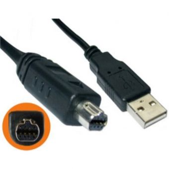 Cabo Usb-a Fêmea para Mini-usb-b, 8 Pinos Redondo DI-118043