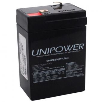 Bateria Recarregável Unipower selada 6V / 4,5A DI-26420