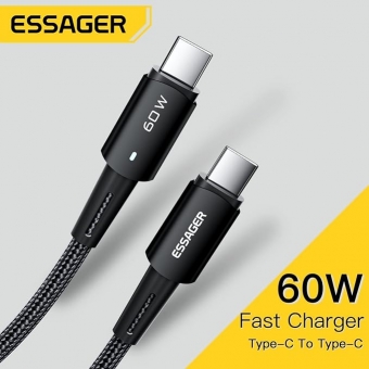 Cabo de Carregamento e Dados Tipo C para Tipo C de 60W DIR-971503