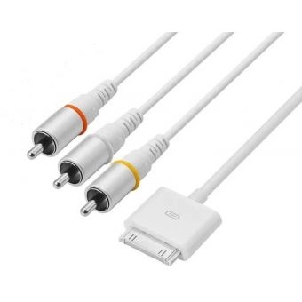 Cabo de Vídeo Conversor AV RCA Iphone 4S Ipad DI-121425