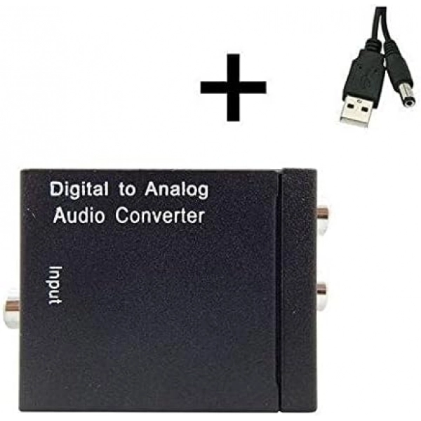 Conversor Óptico Coaxial Digital RCA audio DIR-174419