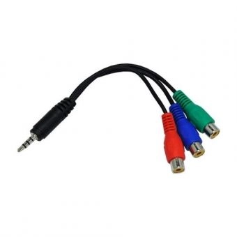 Cabo Extensor Vídeo Componente P3 M X RCA 12cm DI-808213