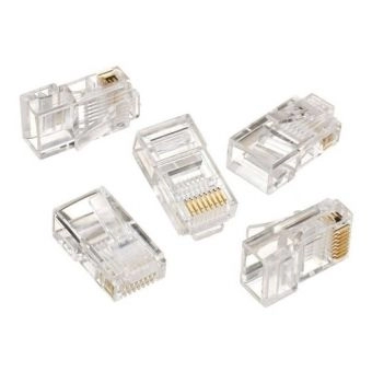 Conector Fêmea RJ45 cat 5e 8X8 Pacote com 10 un DI-242504