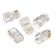 Conector Fêmea RJ45 cat 5e 8X8 Pacote com 10 un DI-242504